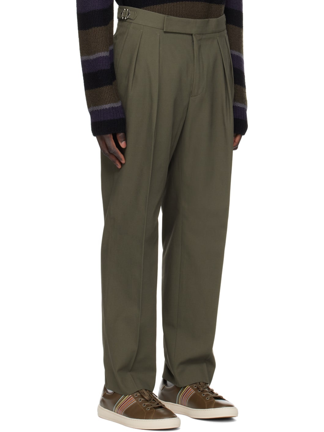 Green Pleated Trousers - 2