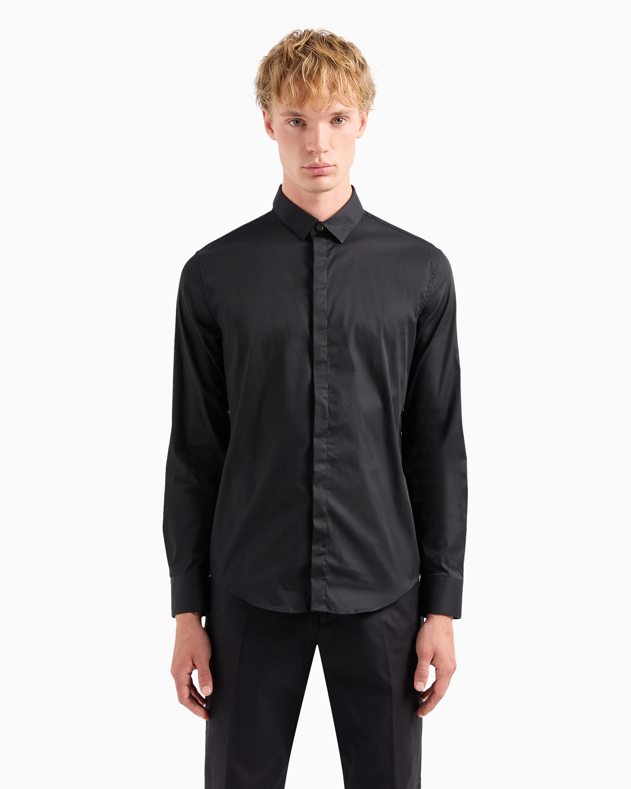 Lightweight comfortable satin slim-fit shirt - 4