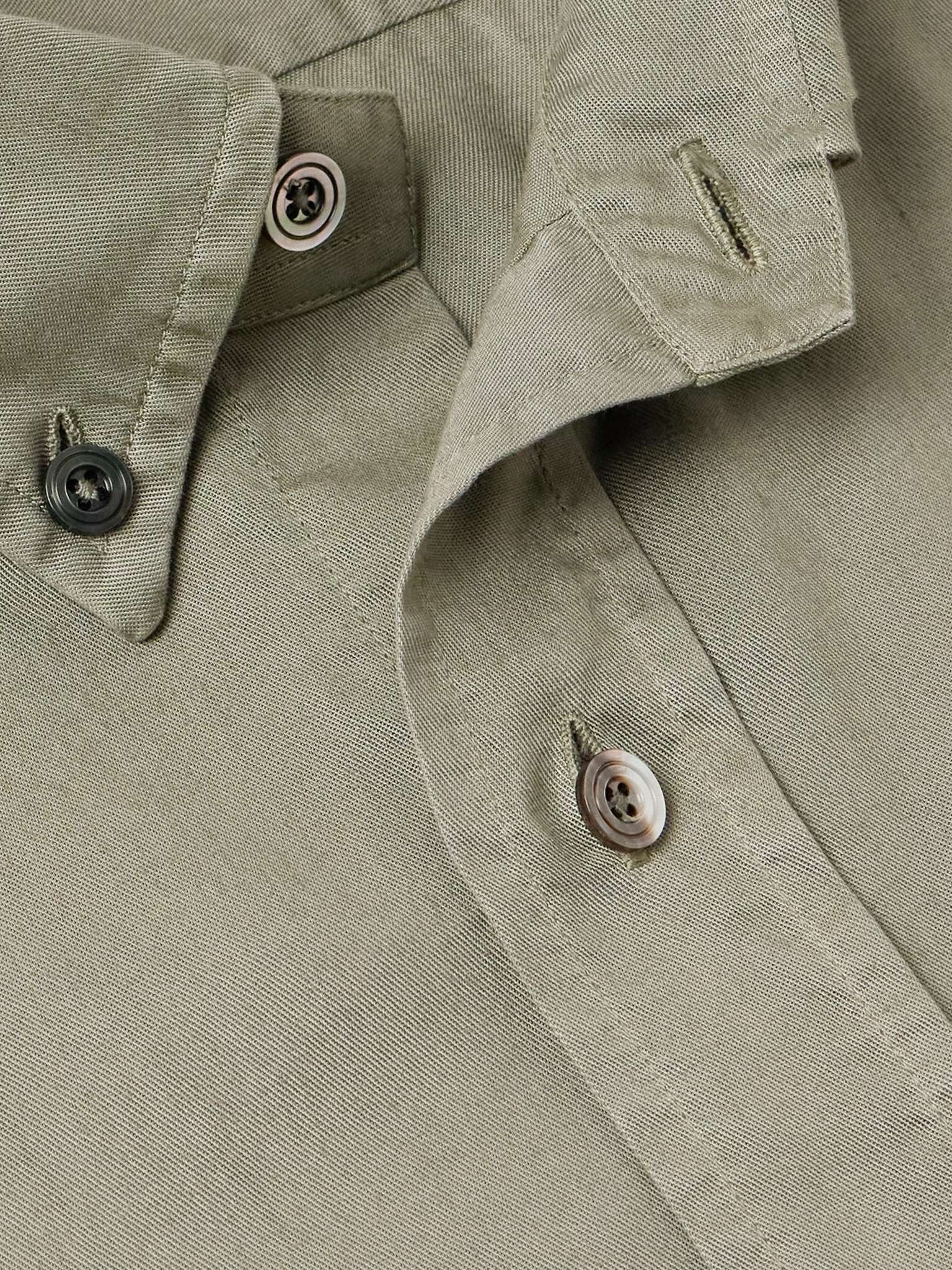 Button-Down Collar Lyocell-Poplin Shirt - 5