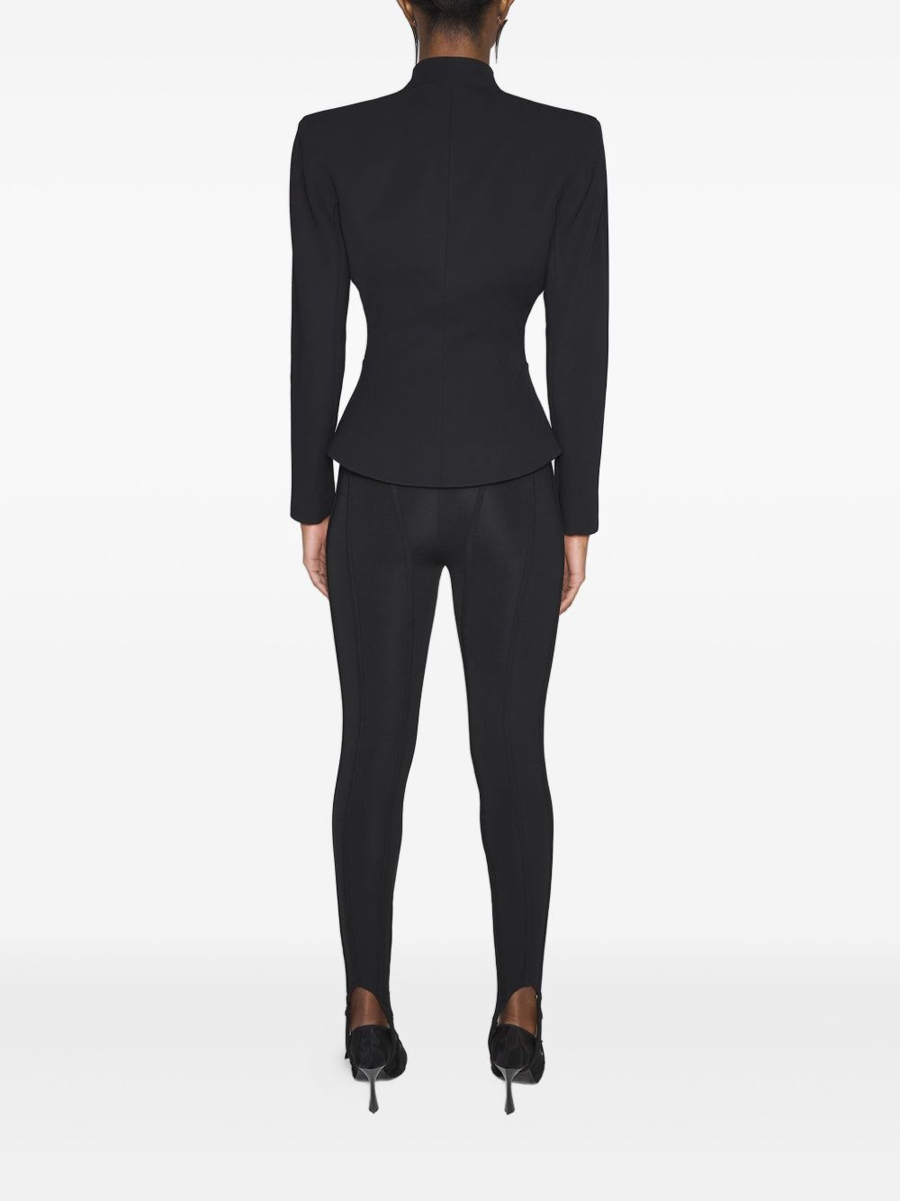 peplum-waist fitted jacket - 4