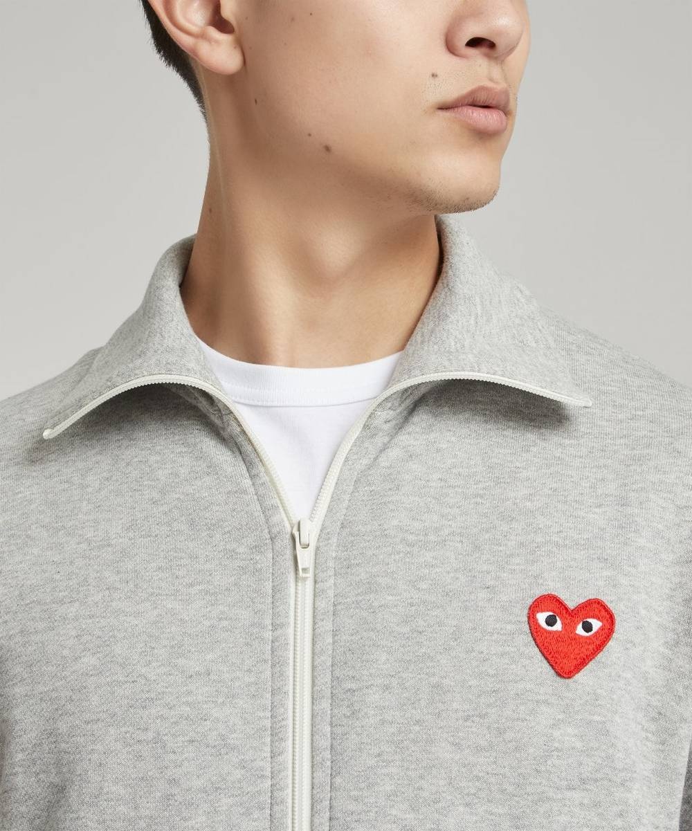 Heart Logo Print Zip-Through Sweatshirt - 5
