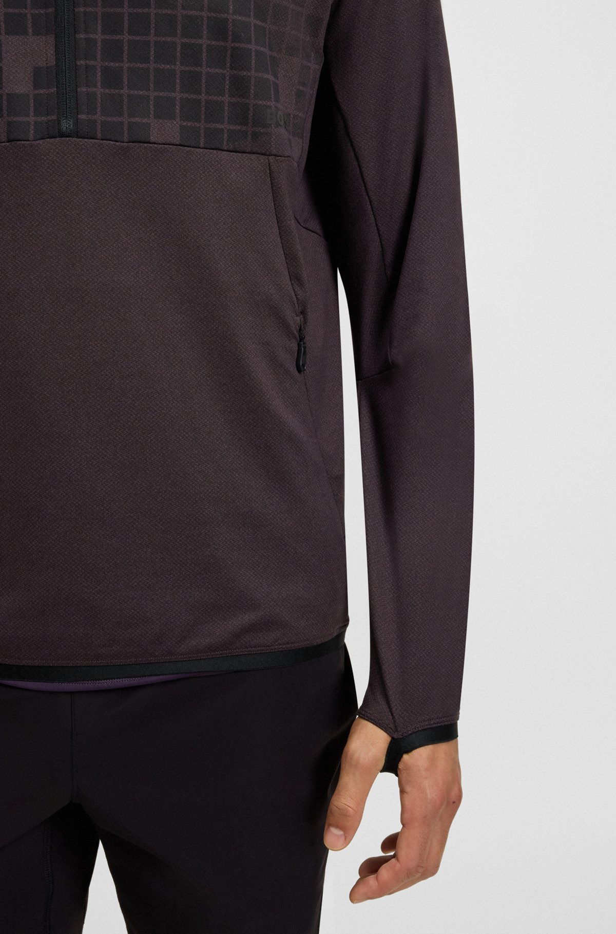 ACTIVE HALF-ZIP SWEATSHIRT IN PRINTED QUICK-DRY FABRIC - 3