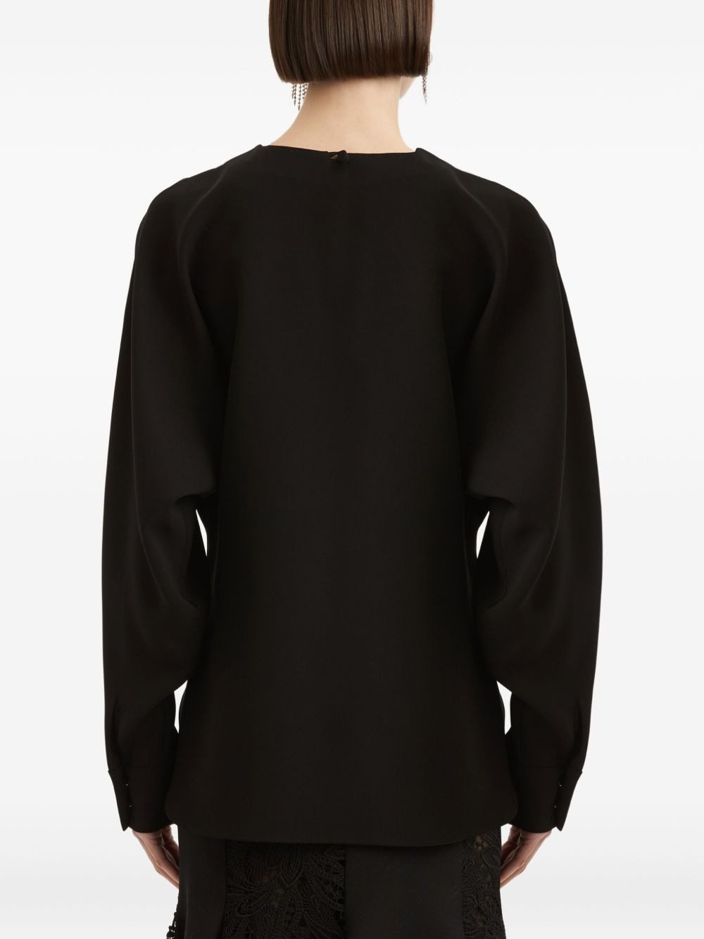 gathered-cuff blouse - 4