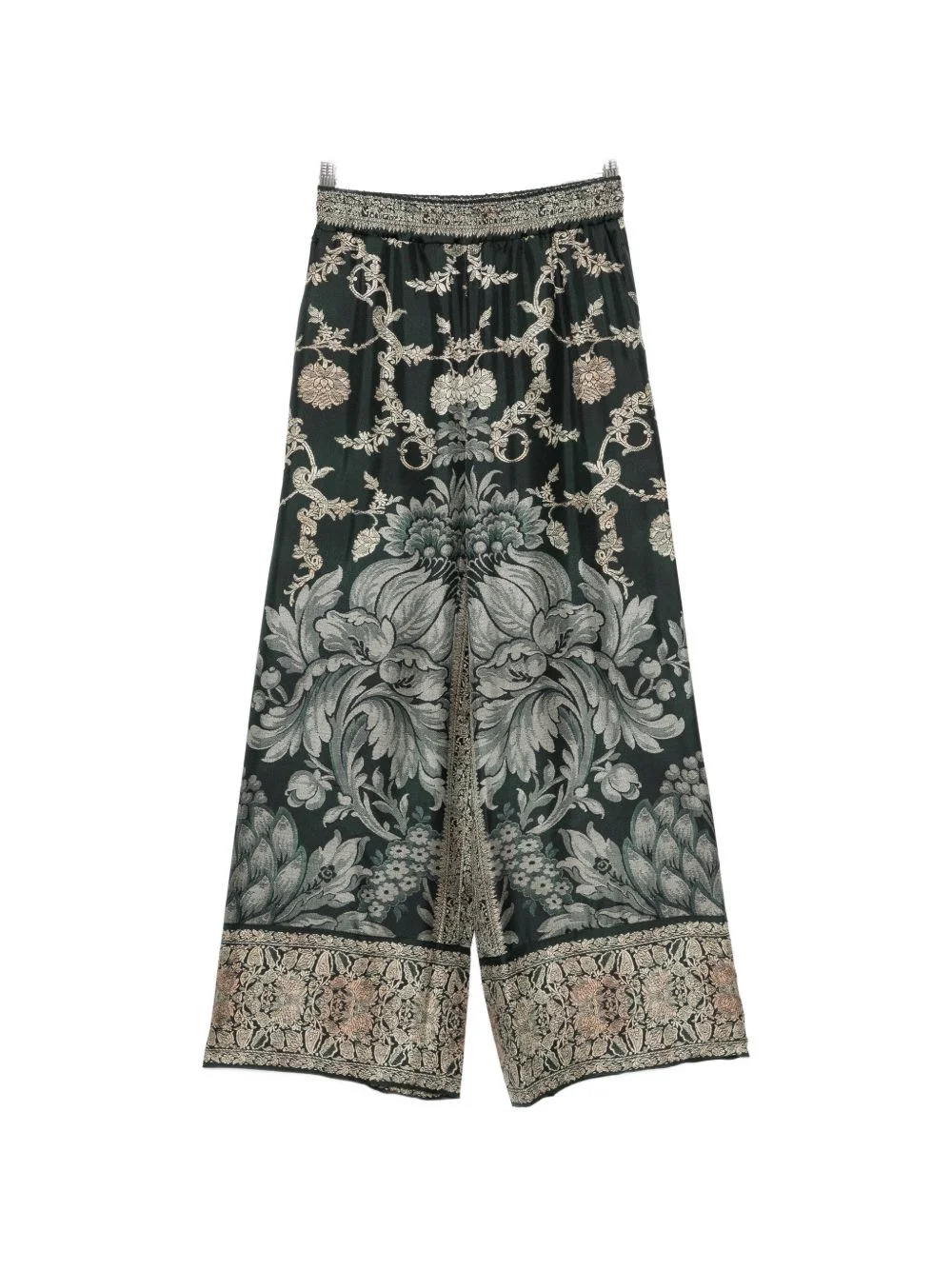 Printed silk trousers - 1