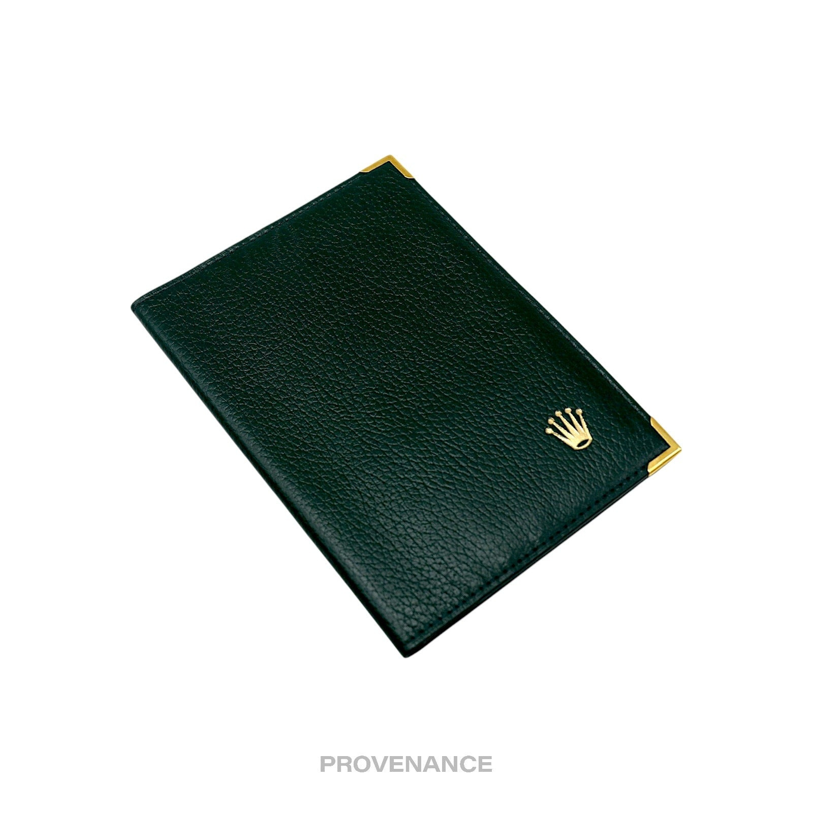 Rolex Crown Passport Wallet - Forest Green Leather - 3