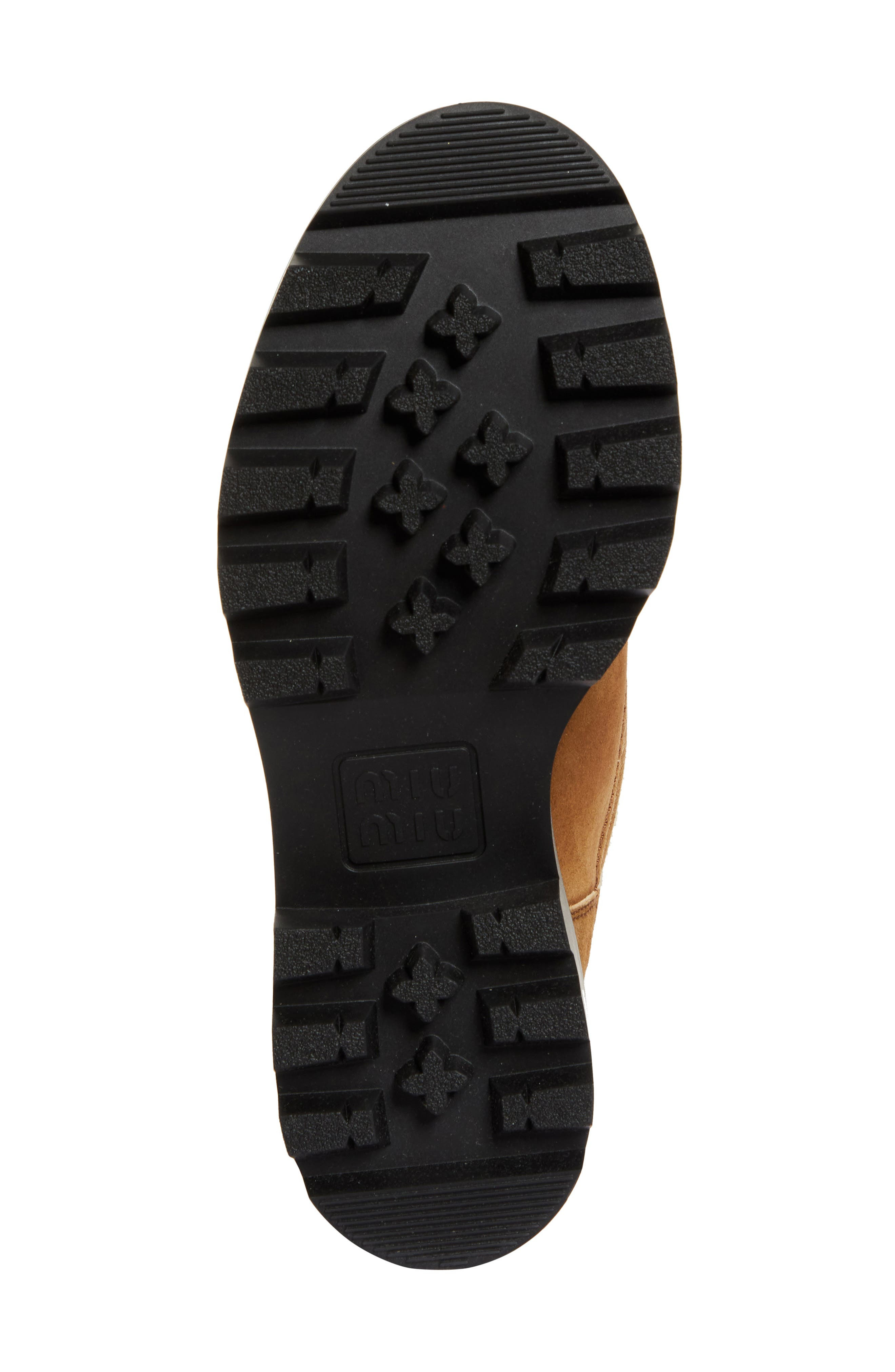 Miu Miu Boyfriend Genuine Shearling Lined Chukka Boot in Cannella at Nordstrom - 6