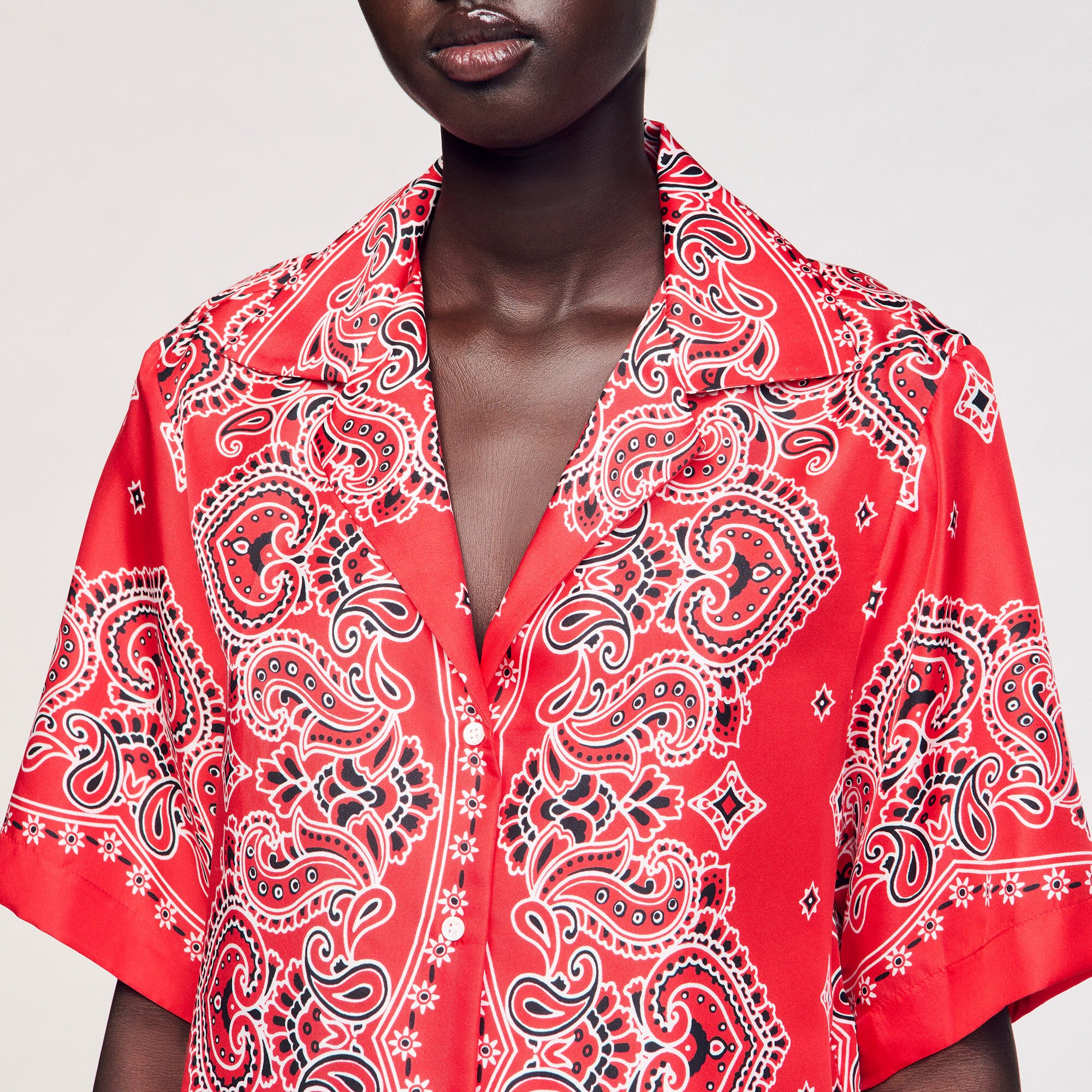 BANDANA PRINT SILK SHIRT - 3