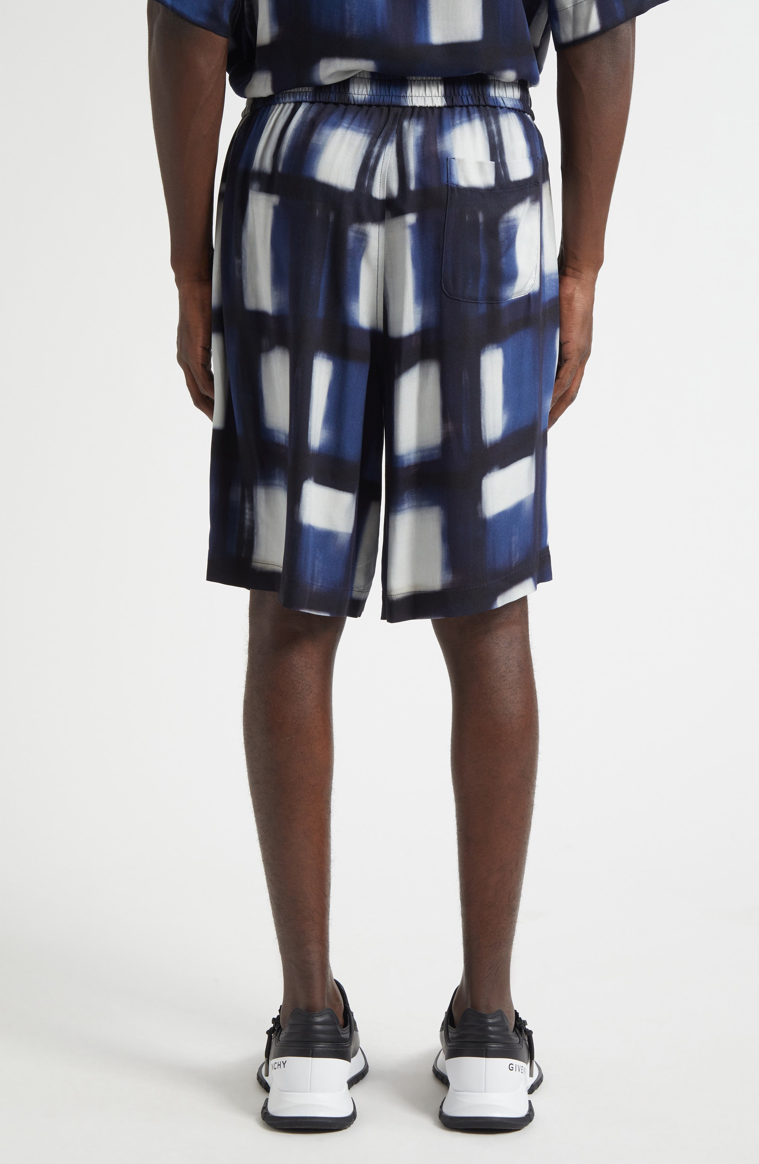 Givenchy Afternoon Light Print Elastic Waist Bermuda Shorts in Dark Blue at Nordstrom - 3