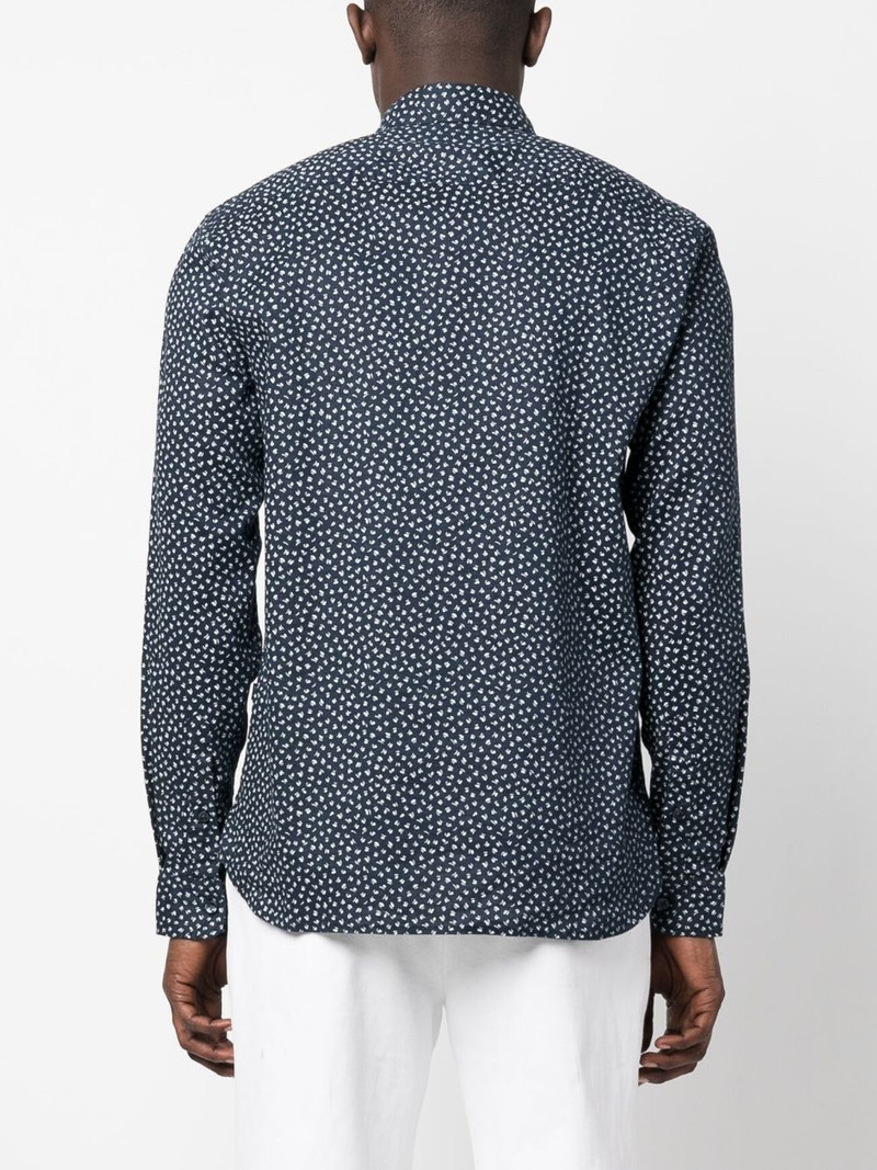 abstract-print linen shirt 4