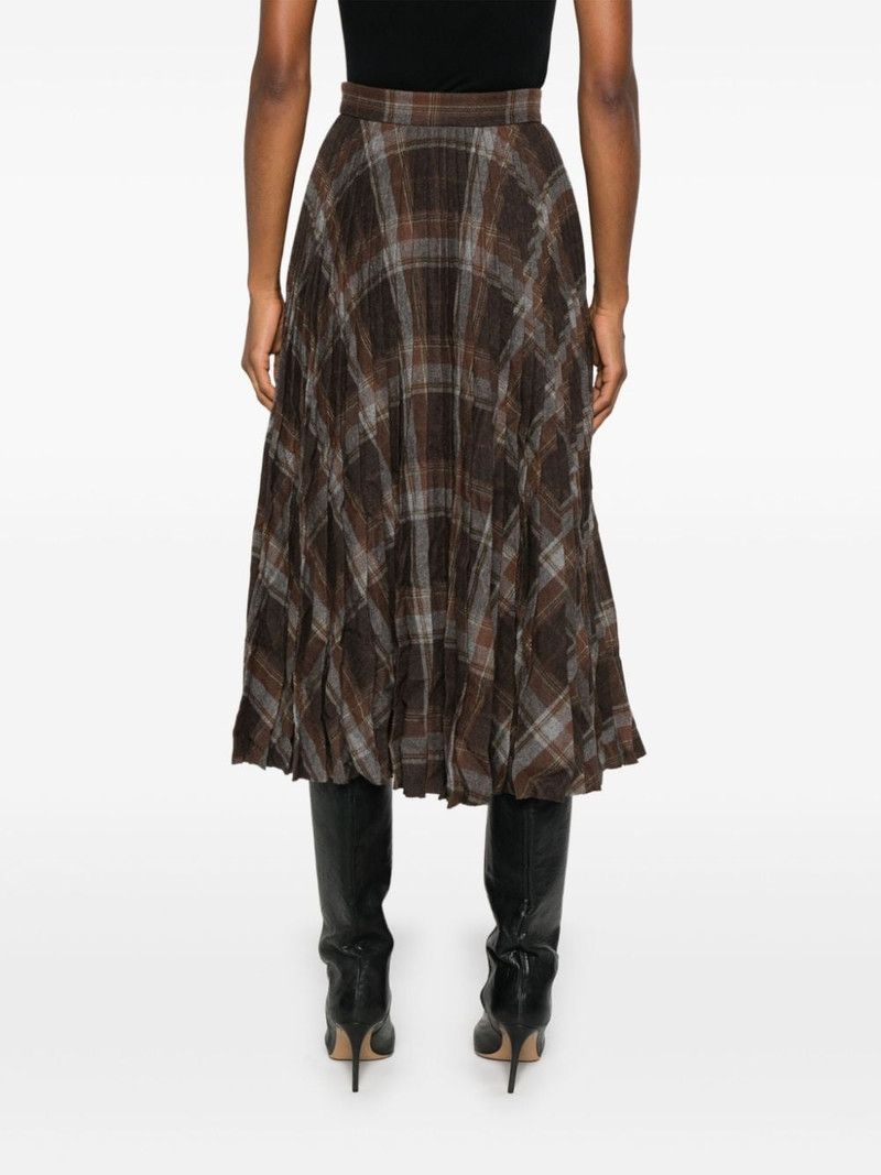 pleated crease-effect midi skirt 4