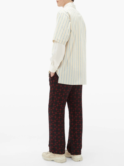 GUCCI Striped GG-jacquard cotton shirt outlook