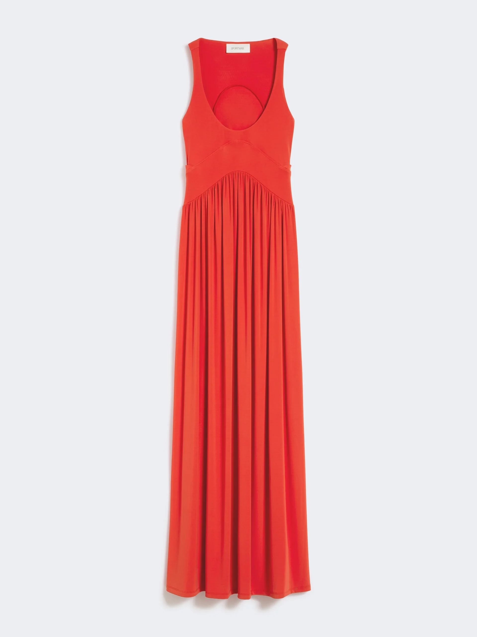 PANINO Long crepe jersey dress - CORAL - 1