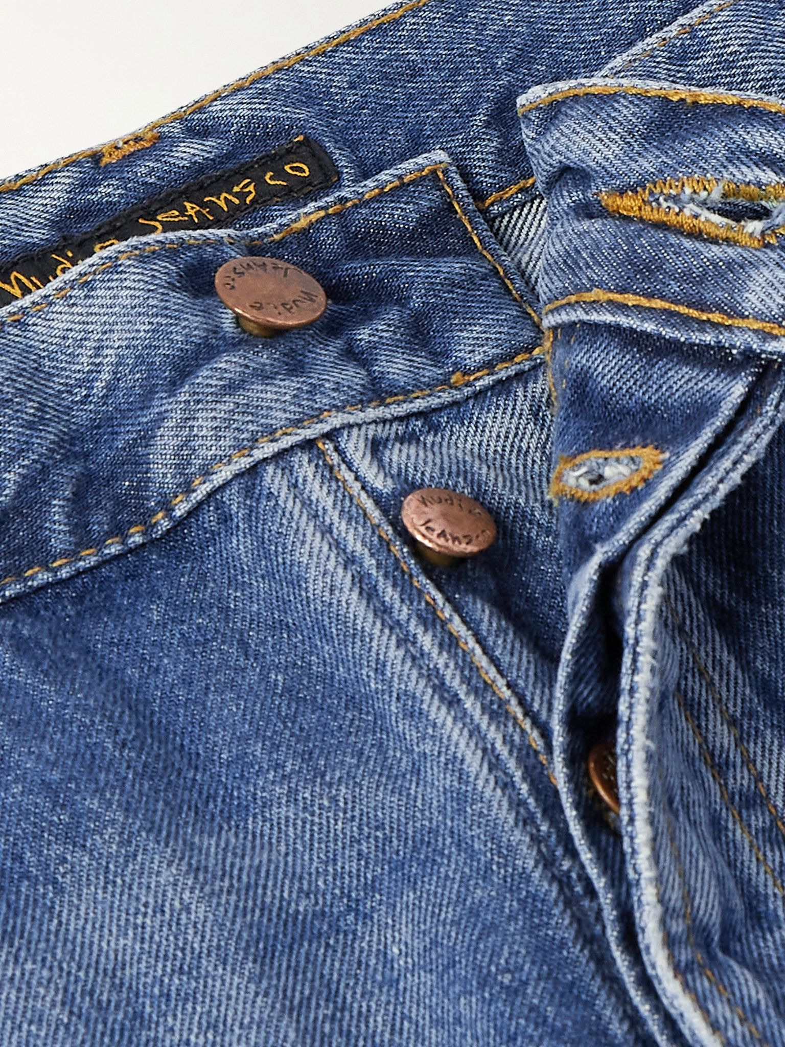 Josh Straight-Leg Denim Shorts Blue - 5