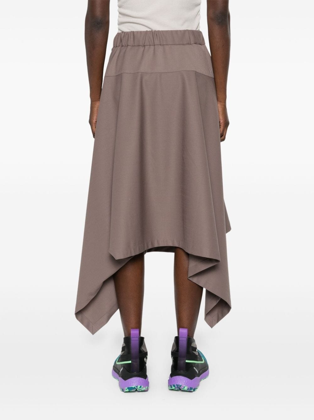 belted A-line skirt - 4