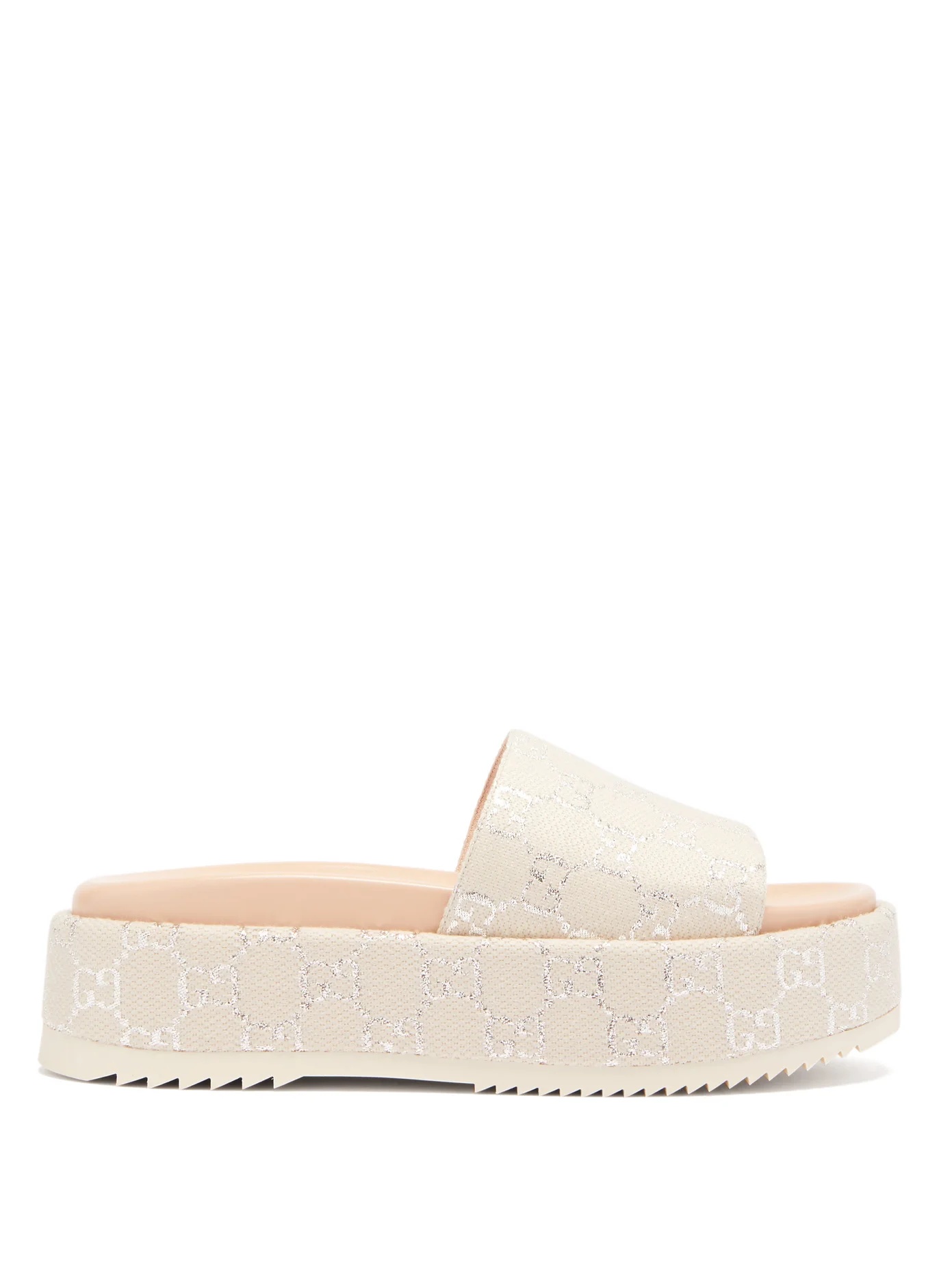 Angelina GG-jacquard flatform mules - 1