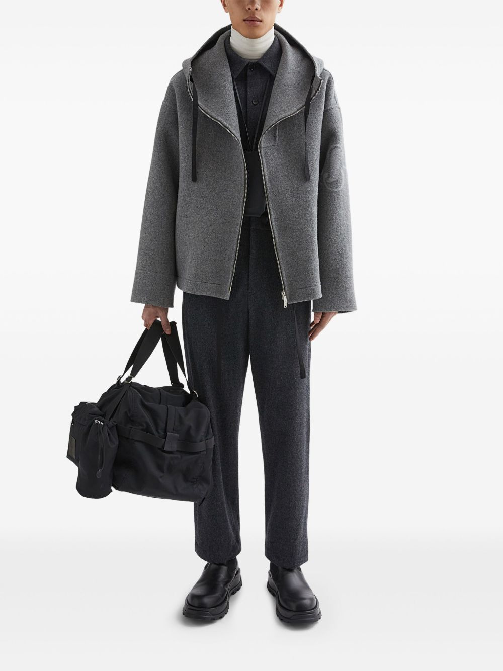 wool felt-finish jacket - 2