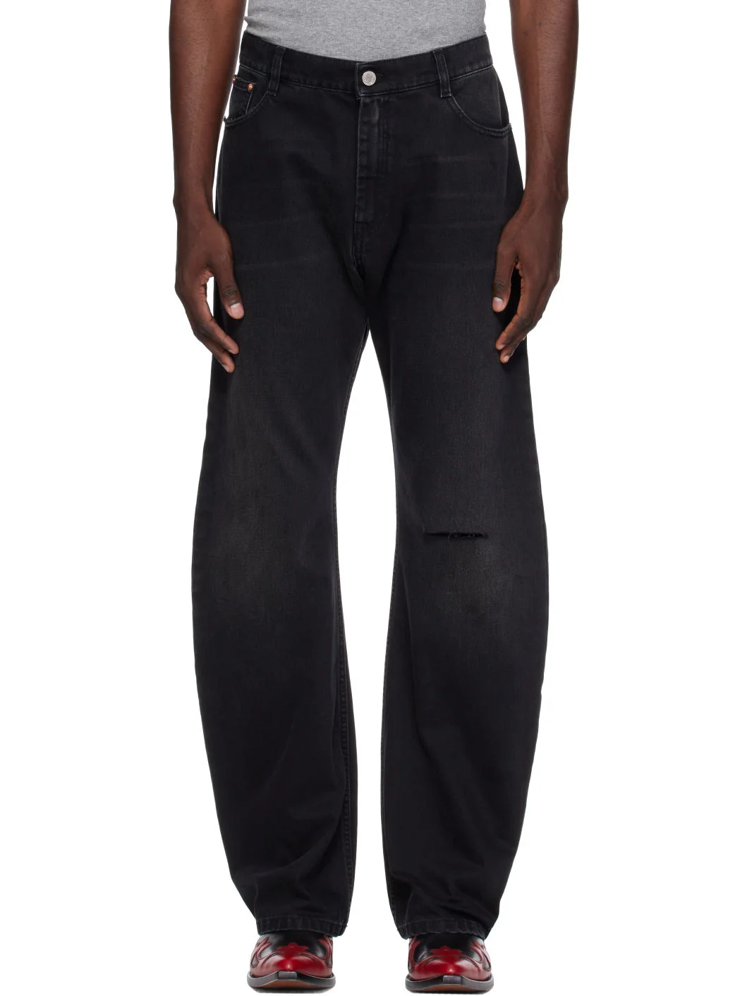 Black O-Leg Jeans - 1