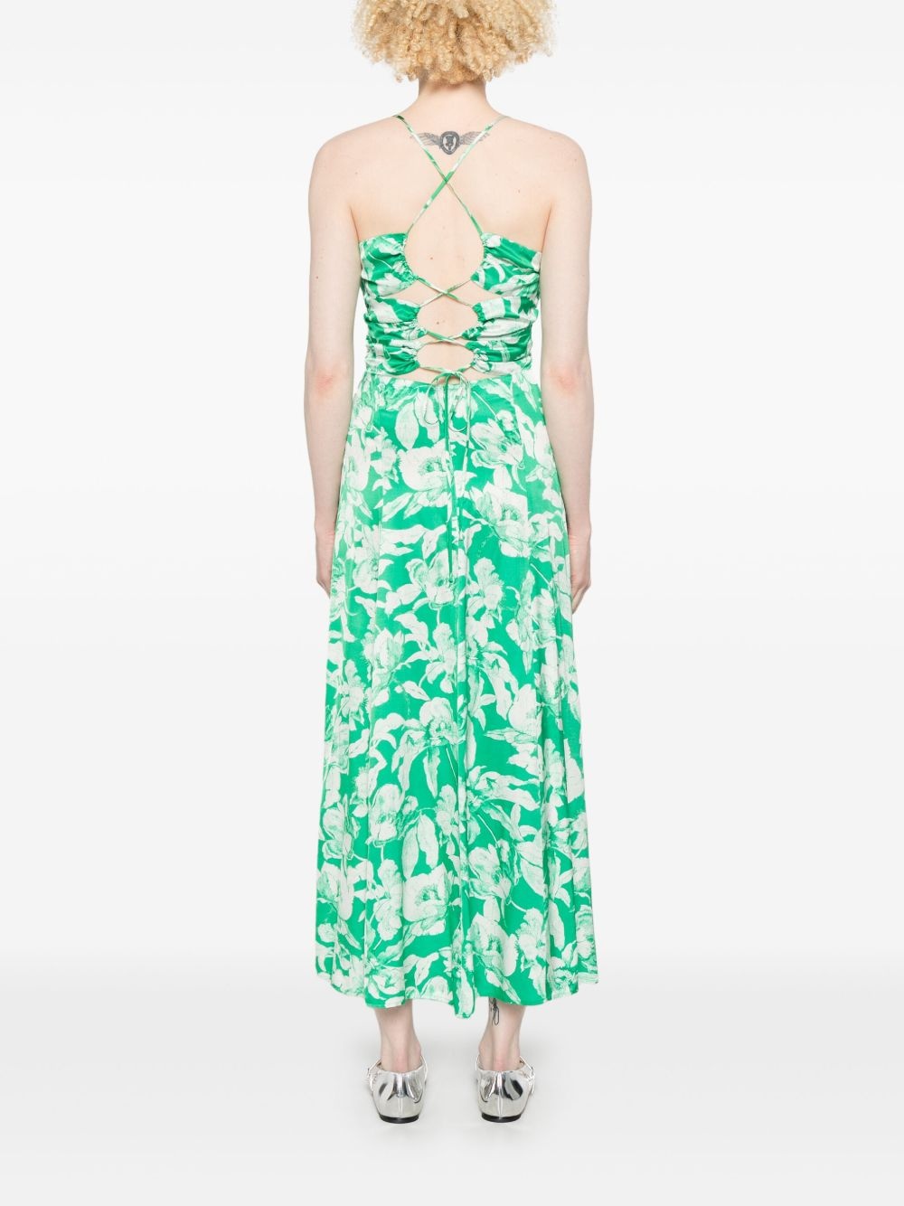 floral-print midi dress - 4