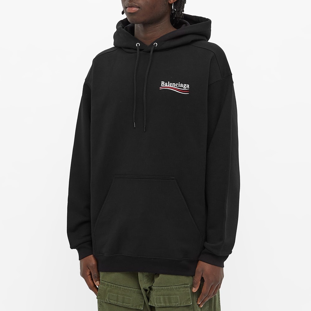 Balenciaga Political Campaign Logo Popover Hoody - 3