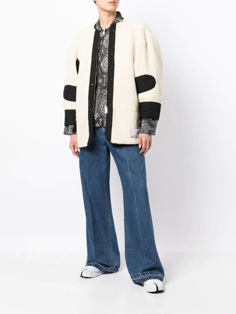 Maison MIHARAYASUHIRO logo-patch fleece jacket outlook