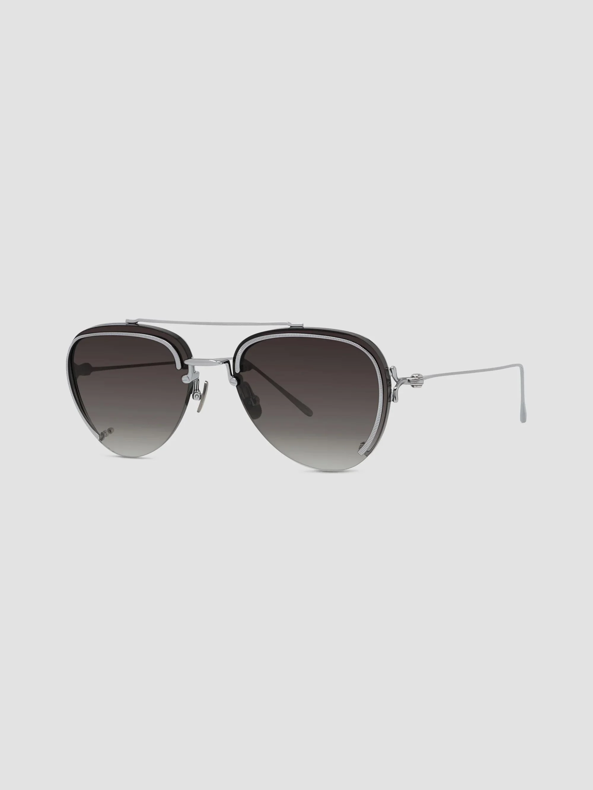 Men's x Matsuda 55MM Aviator Sunglasses - Silver - 1