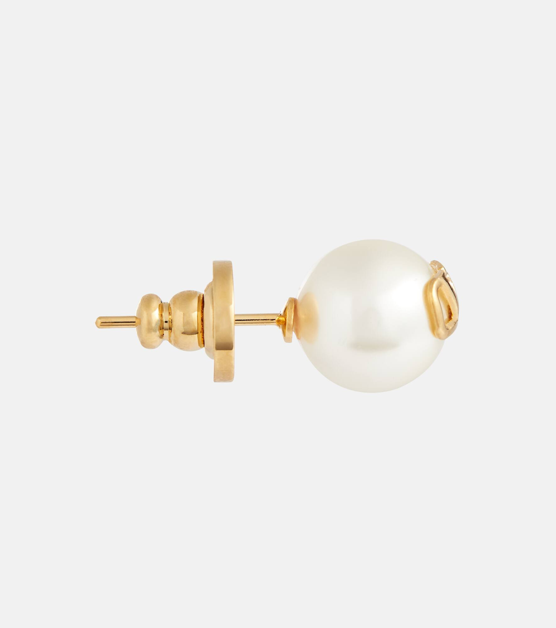 VLogo faux pearl earrings - 2