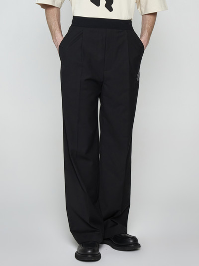We11done Logo-patch jersey trousers outlook