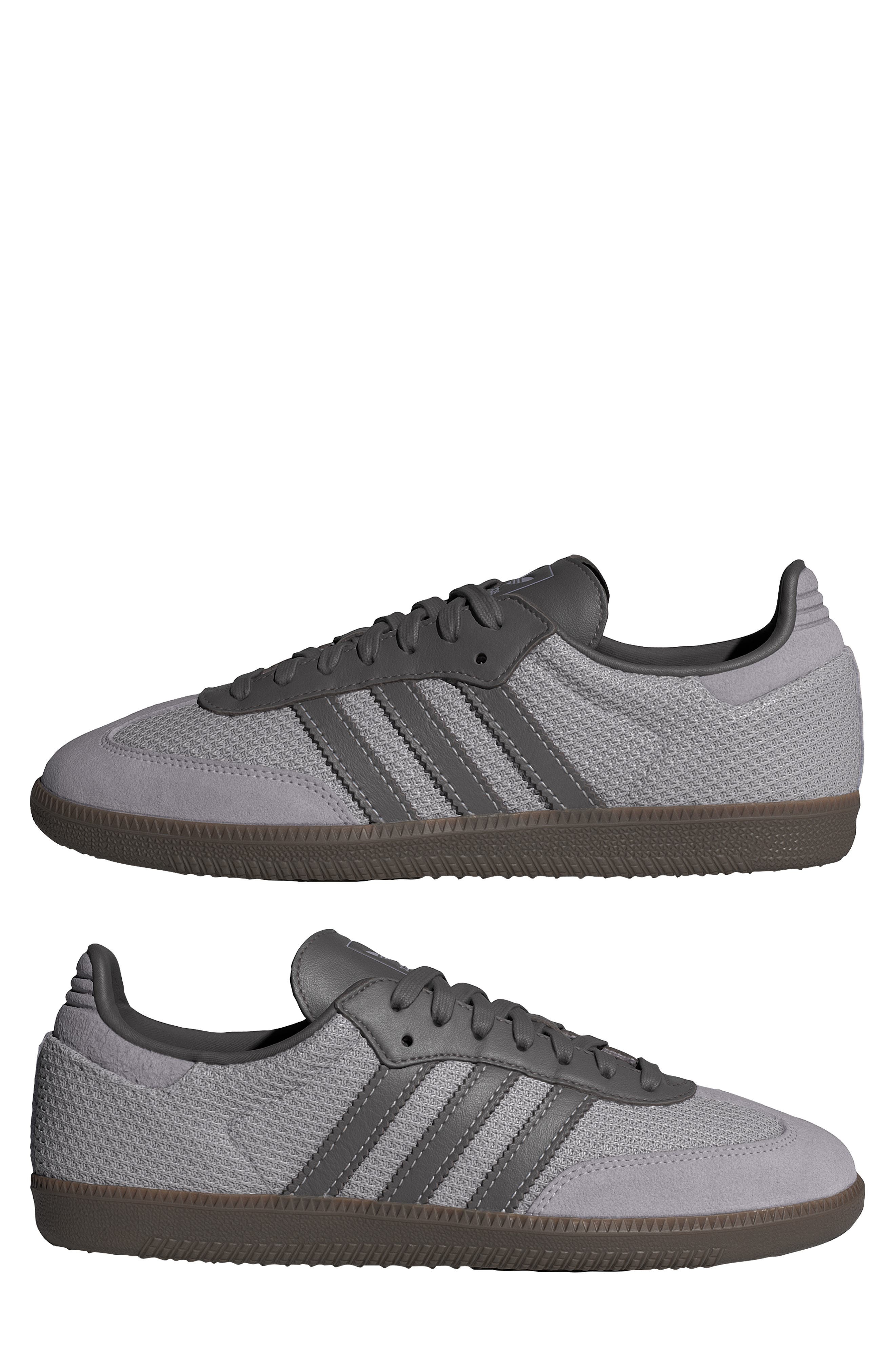 adidas Samba OG Sneaker in Glory Grey/Charcoal/Gum at Nordstrom - 8