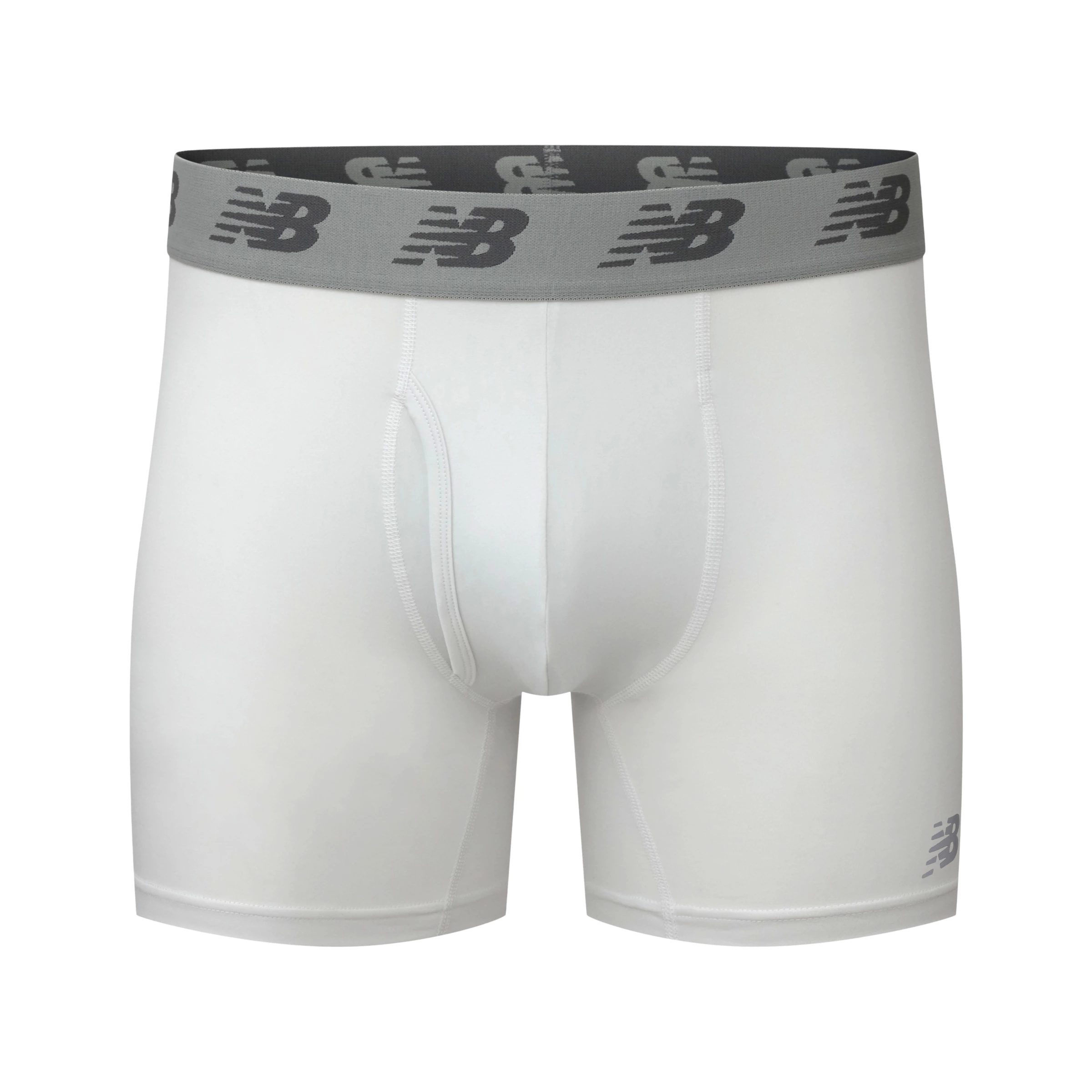 Mens Premium 6 Inch Boxer Brief with Fly 3 Pack - 3