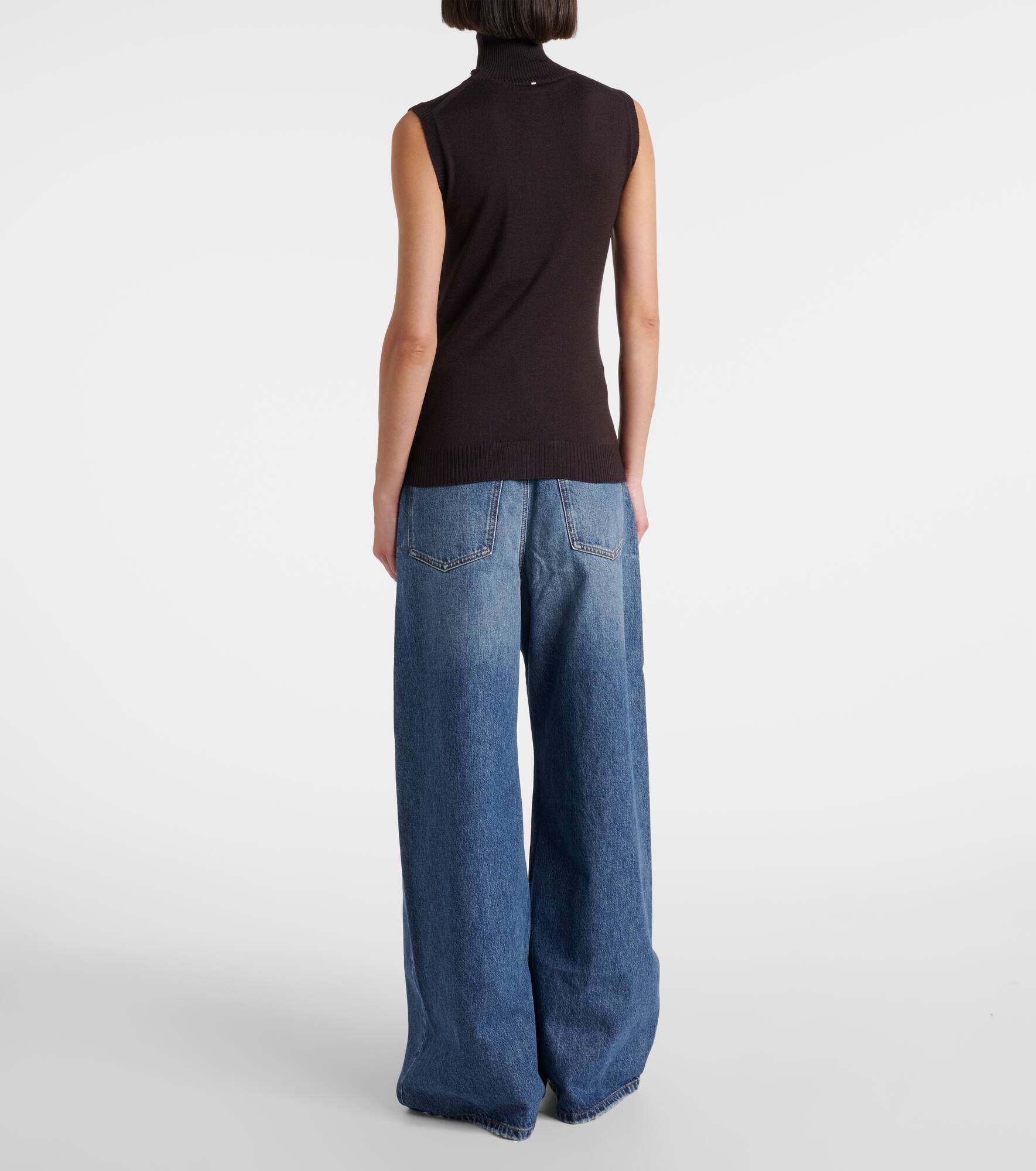 Vertigo knitted virgin wool top - 3