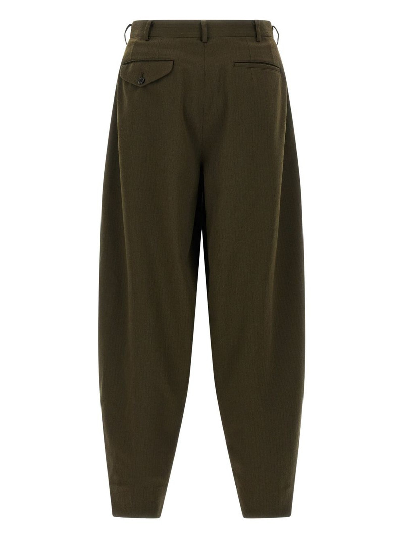 Comme des Garçons Homme Plus Herringbone pleated trousers outlook