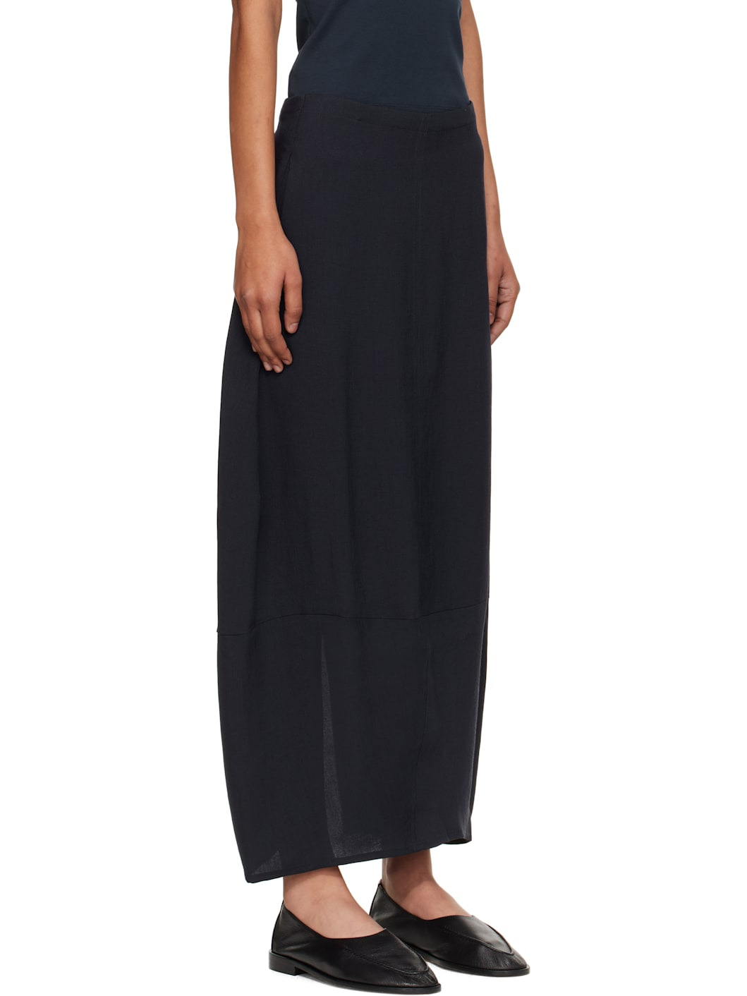 Navy Beni Midi Skirt - 2