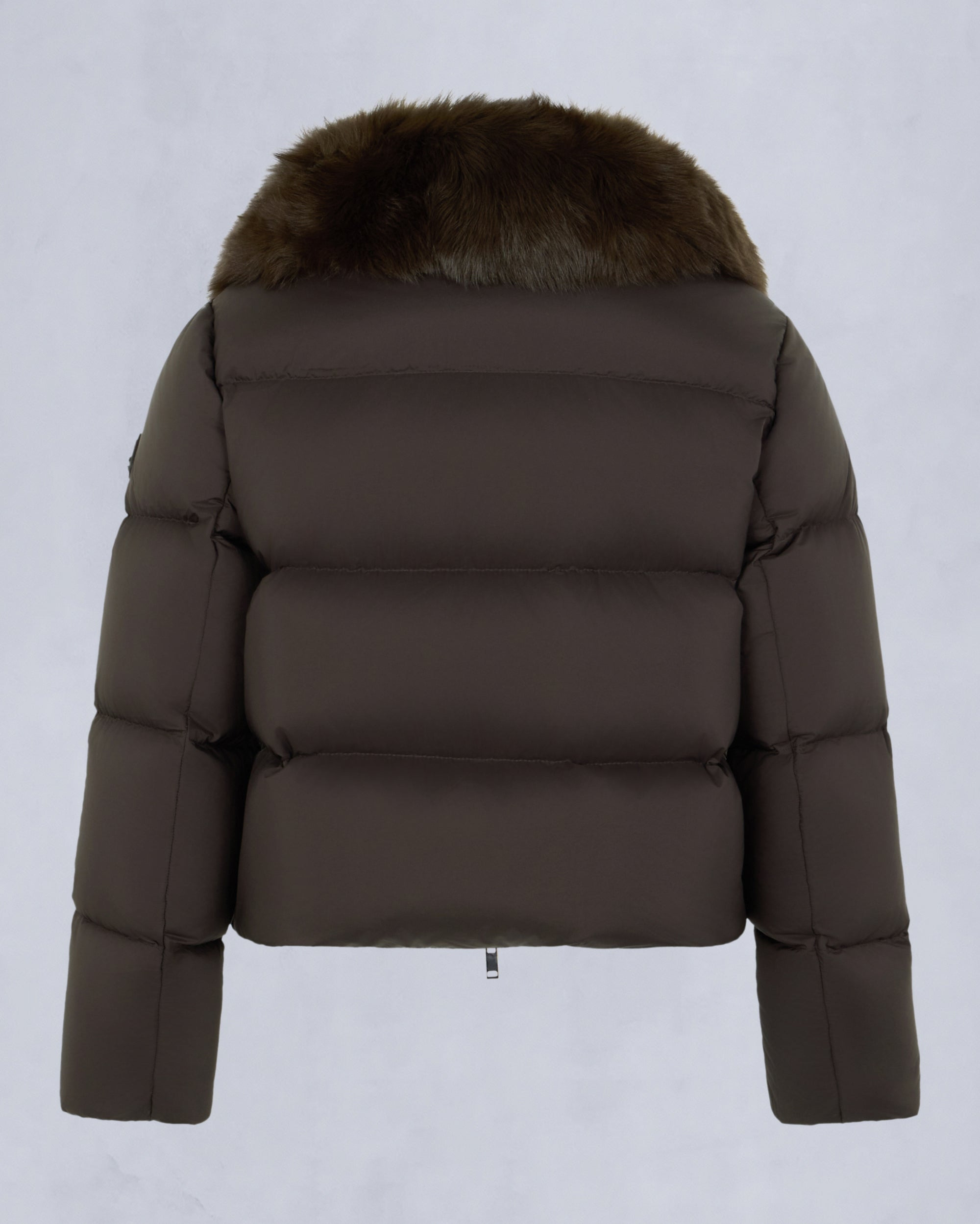 BELLE DUNE SHORT SHEARLING TRIM PUFFER - 6
