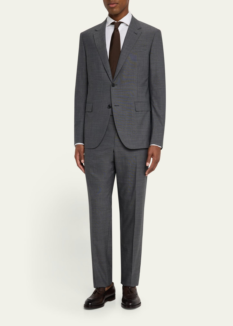 ZEGNA Men's Textured Wool Suit outlook