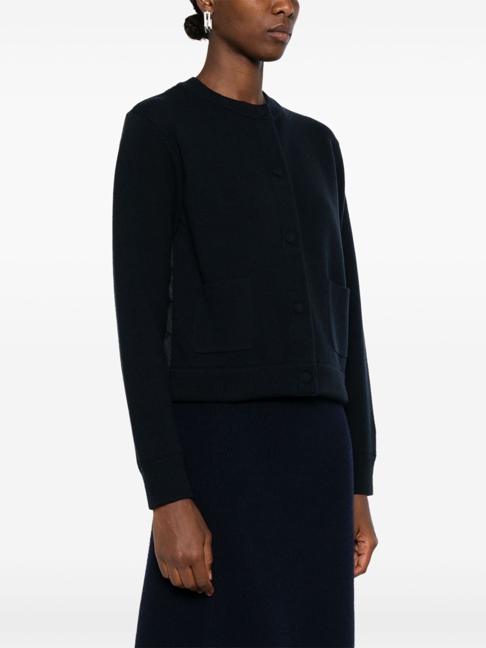 quilted-panel cardigan - 3