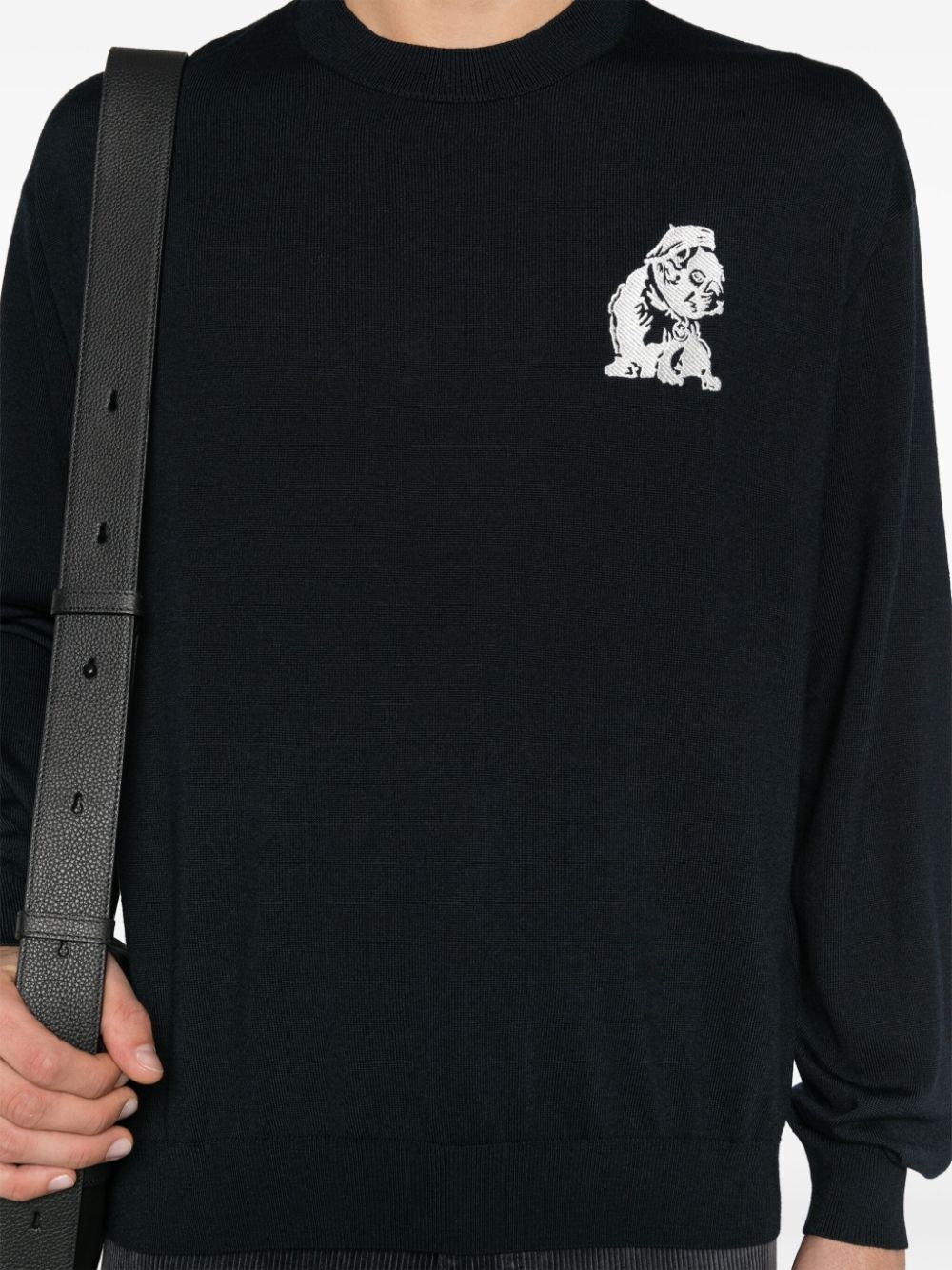 French Bulldog-embroidered sweater - 5