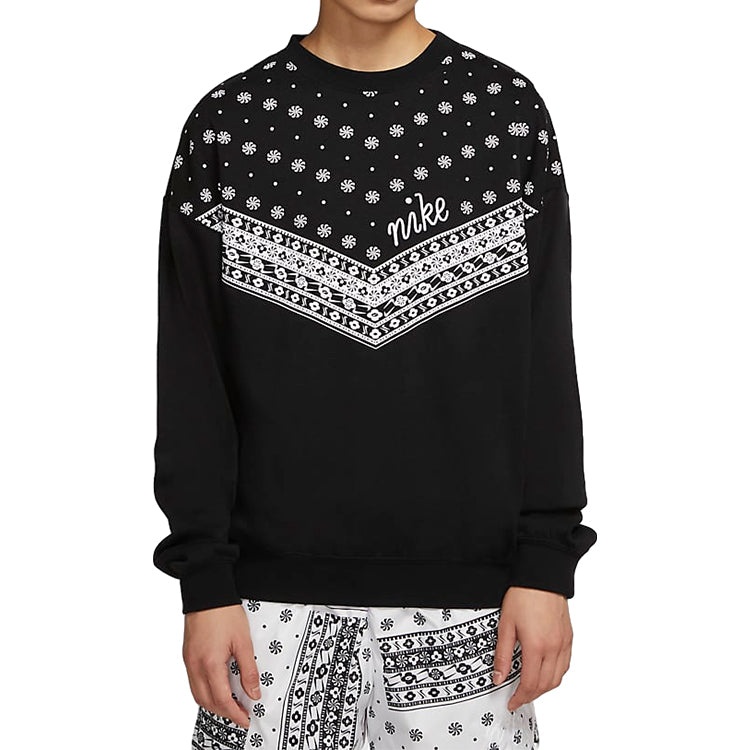 (WMNS) Nike Sportswear Heritage Round-neck Sweatshirt 'Black' CU5949-010 - 3