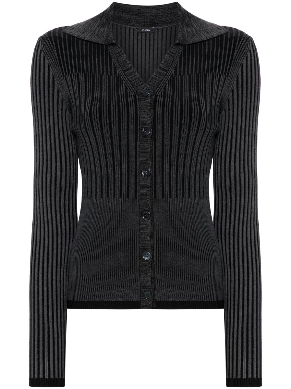 ribbed-knit cardigan - 1