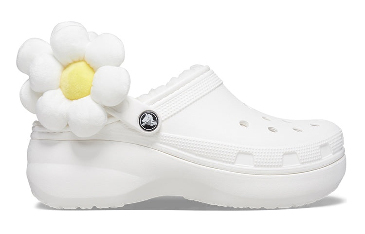 (WMNS) Crocs Classic Flower Clogs 'White' 209236-90H - 3