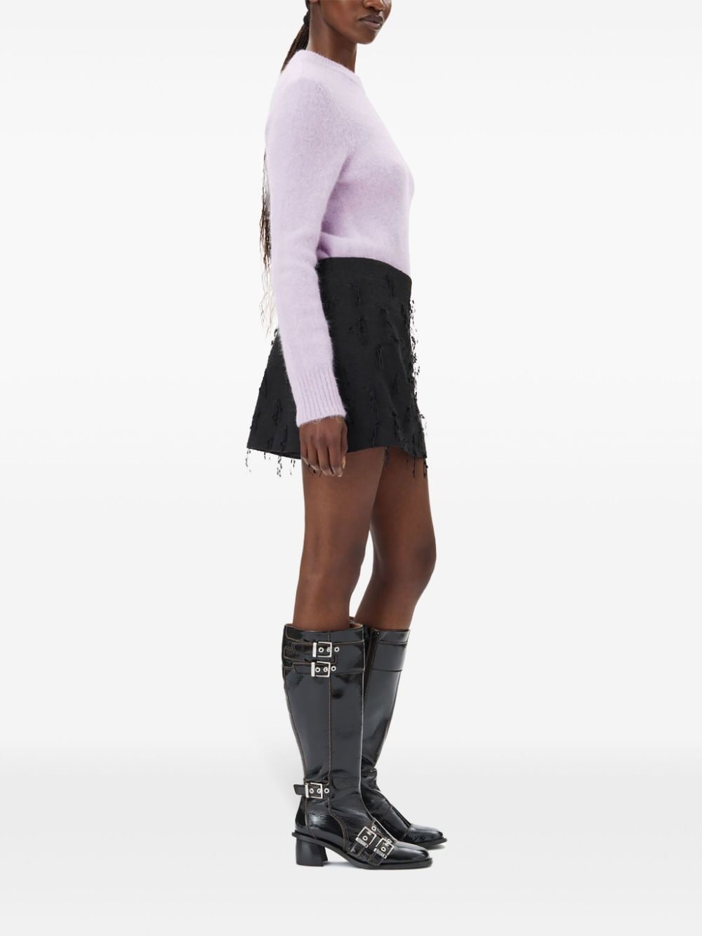 brushed long sleeve jumper - 3