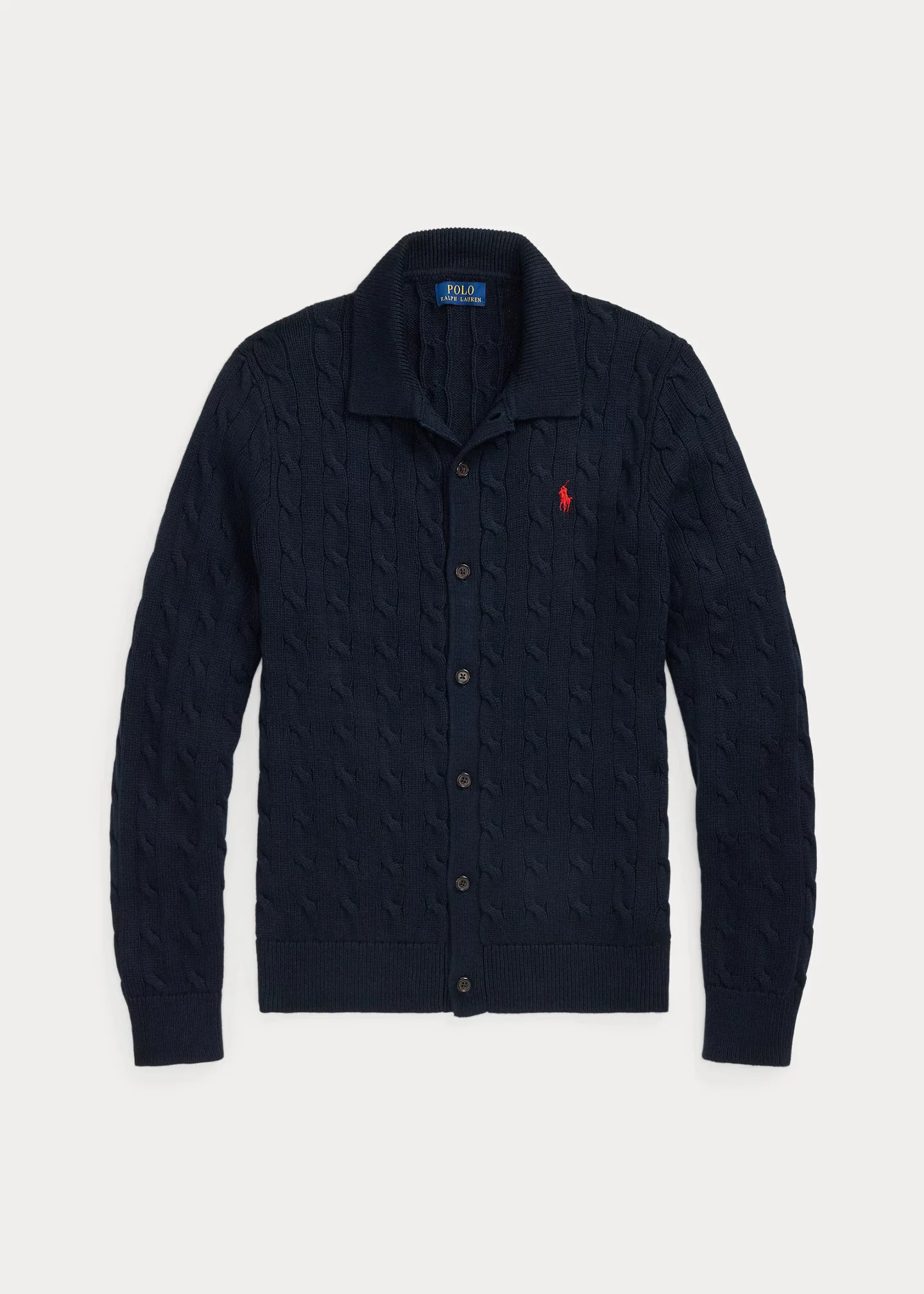 Cable-Knit Cotton Cardigan - 1