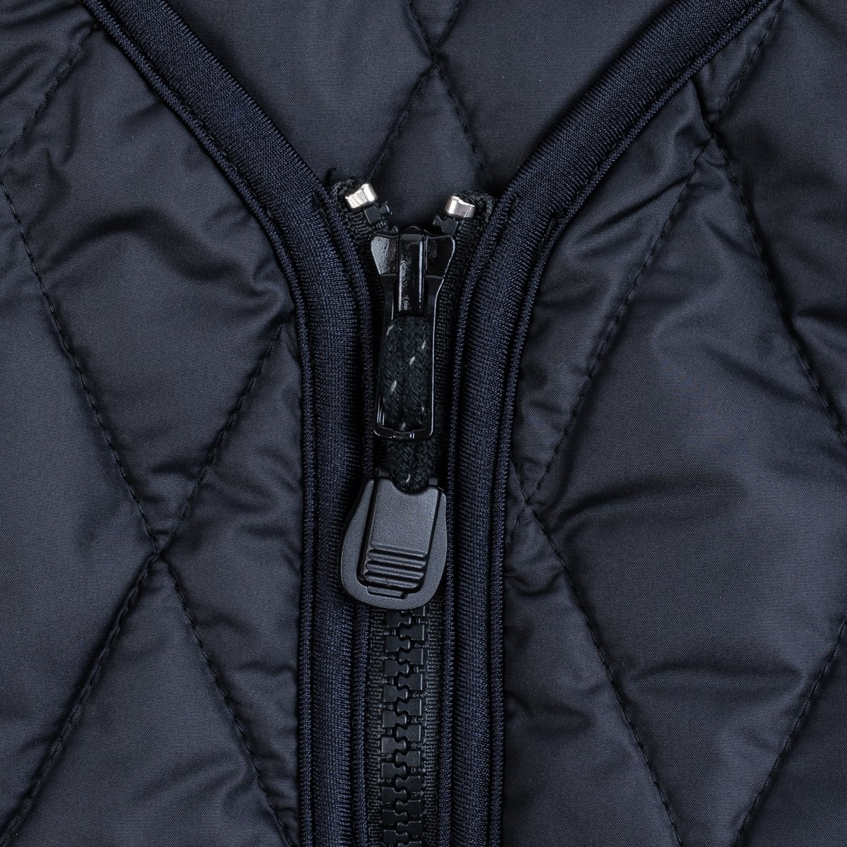 IHJ-118-BLK Collarless Lightweight Quilted Jacket - Black - 8