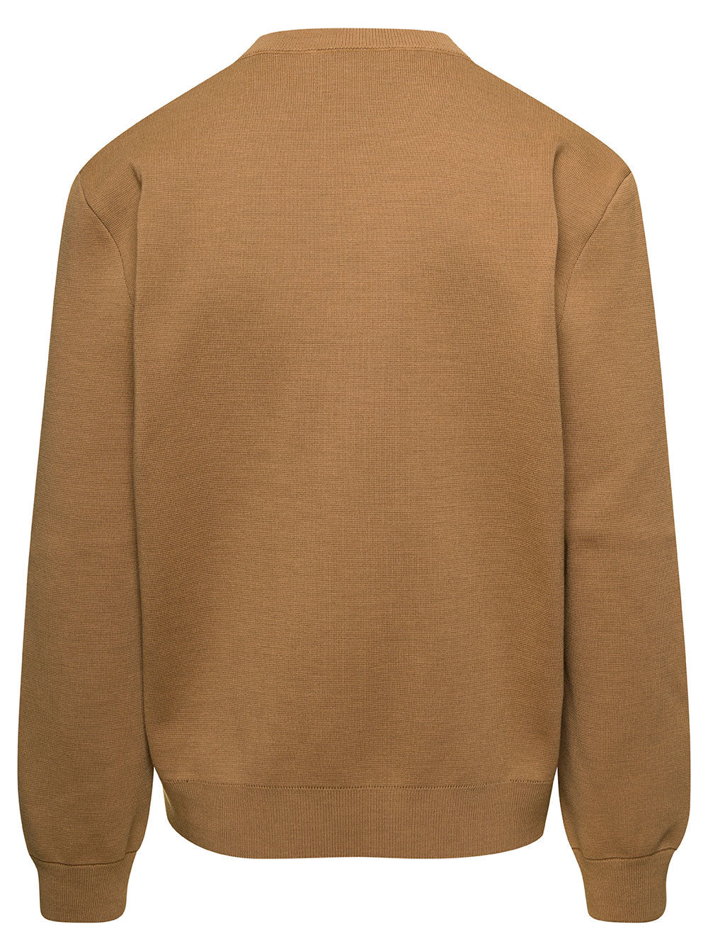 Gucci Men Beige Sweater With Interlocking G And V Neck In Wool Man - 2
