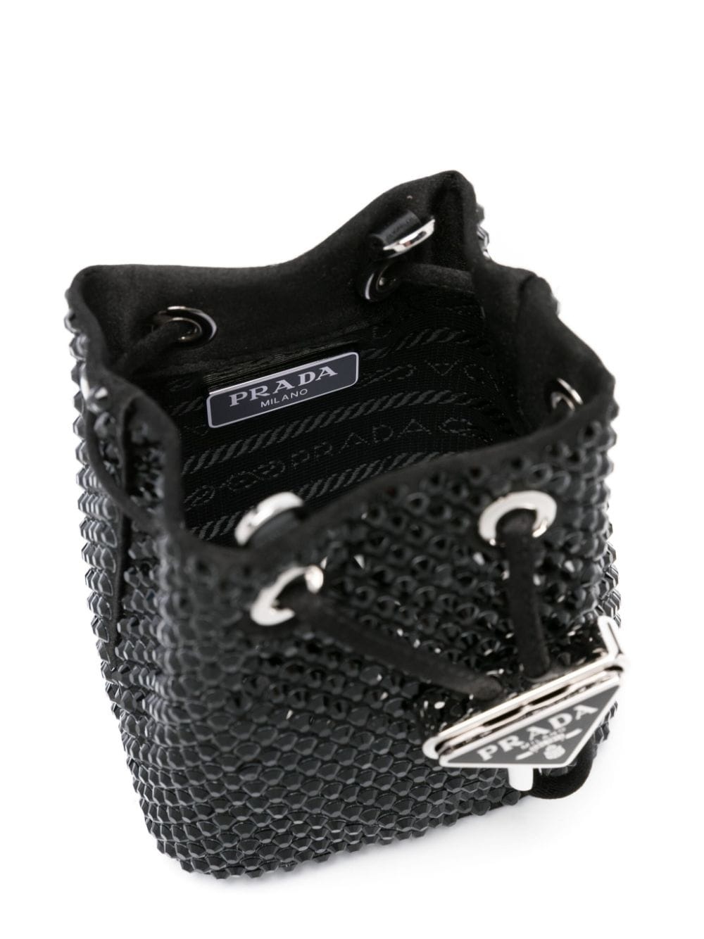 rhinestoned satin mini bag - 5