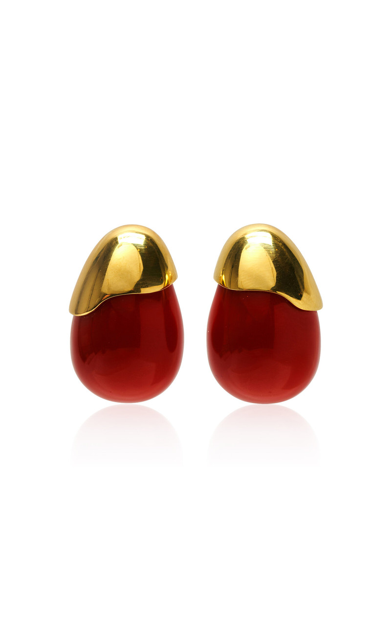 Toro Earrings In Vermillion red 1