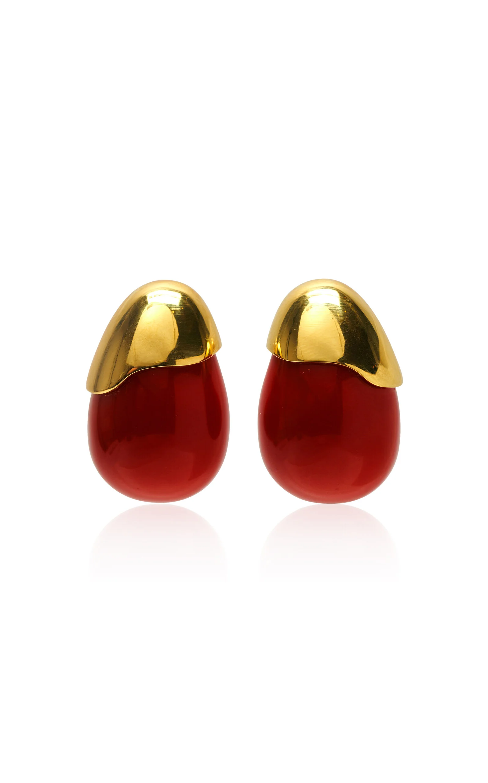 Toro Earrings In Vermillion red - 1