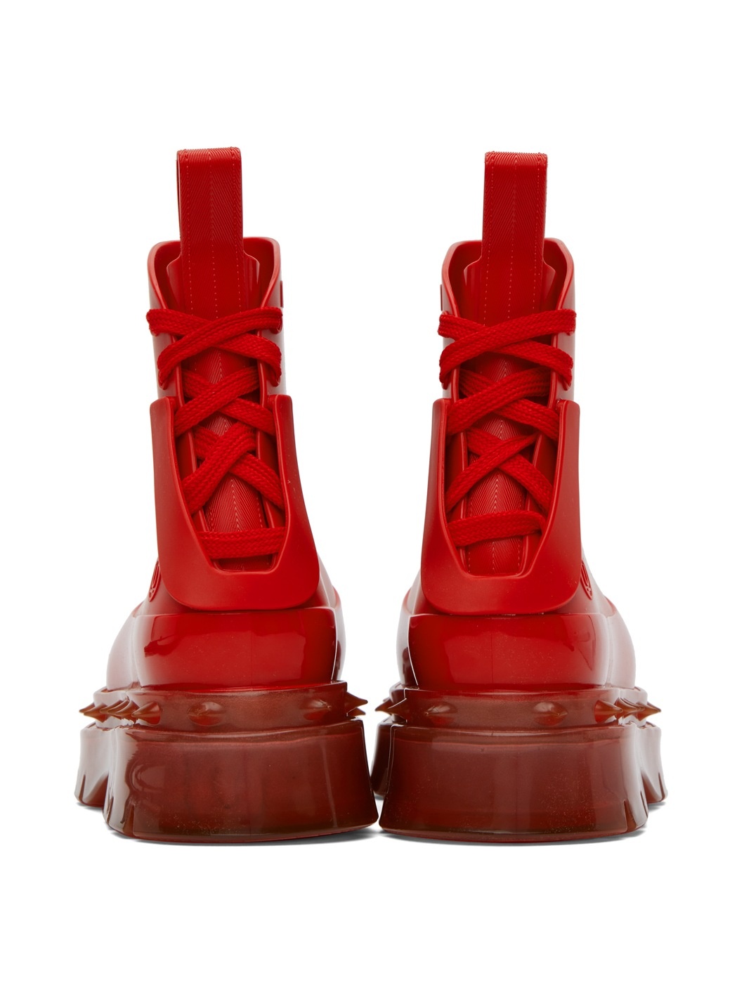 Red Melissa Edition Spikes Boots - 2