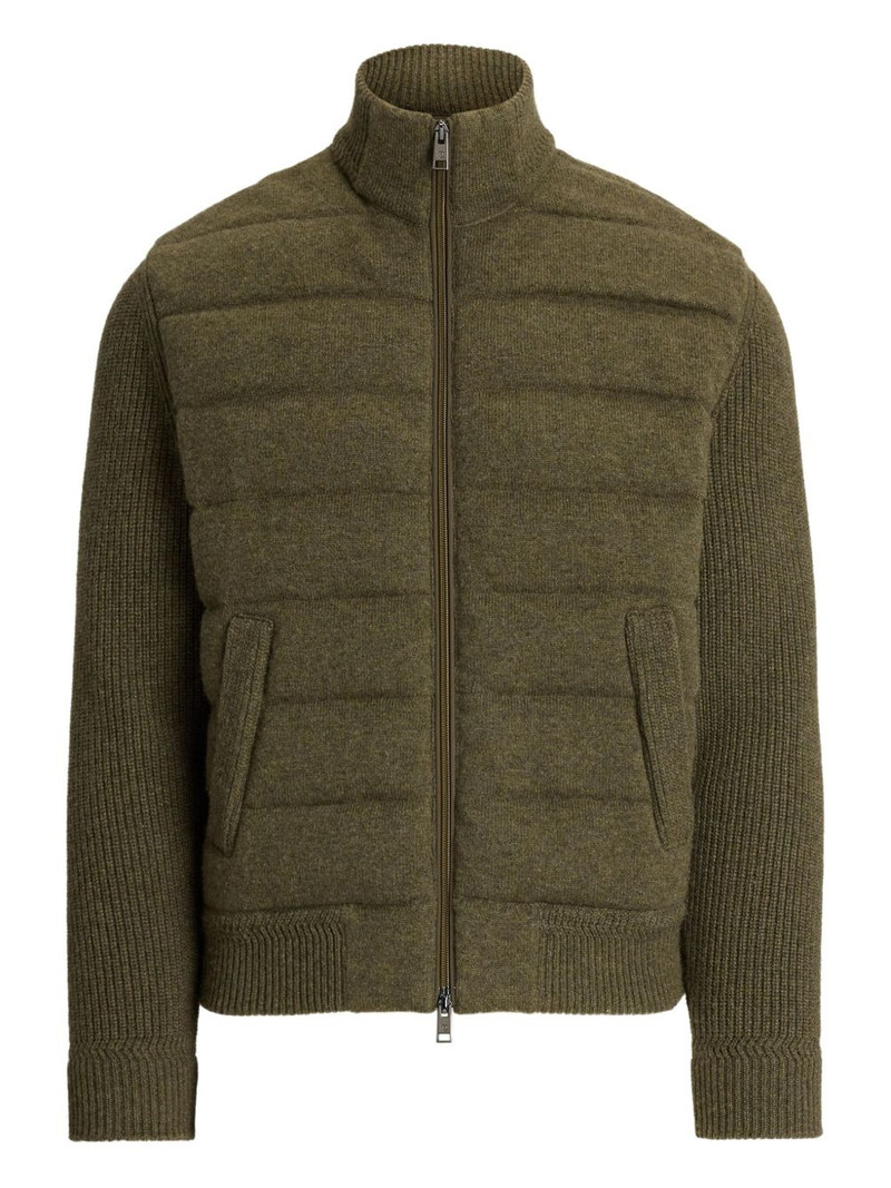 quilted ribbed-knit jacket 1