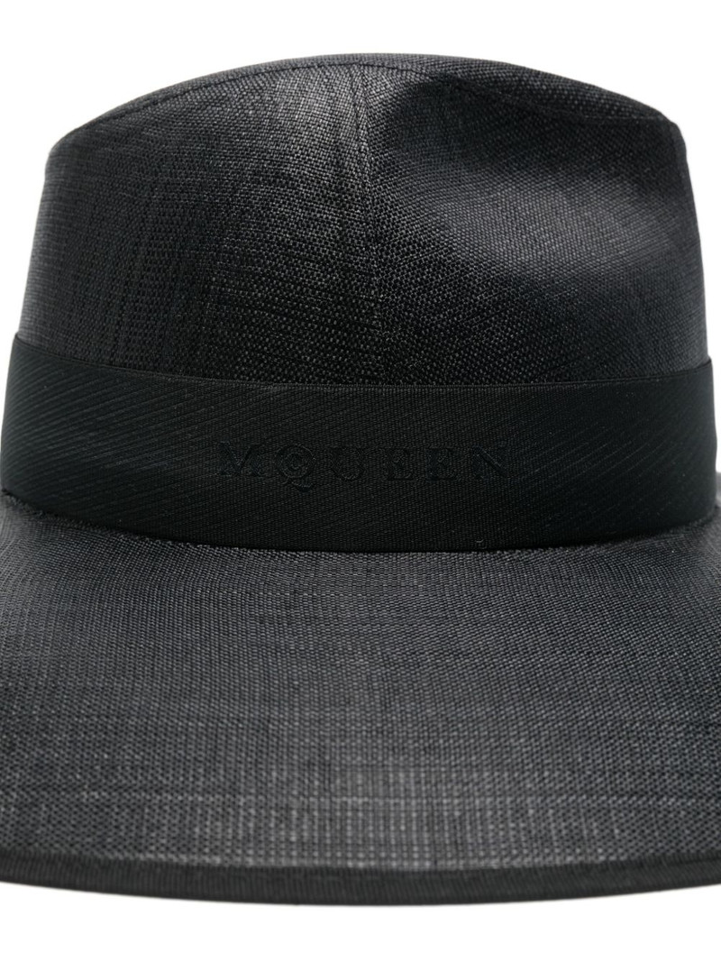 Alexander McQueen bow-detailing trilby outlook