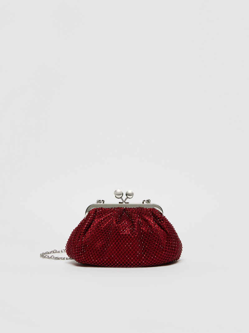 EDITA Small Pasticcino Bag in mesh and rhinestones 1